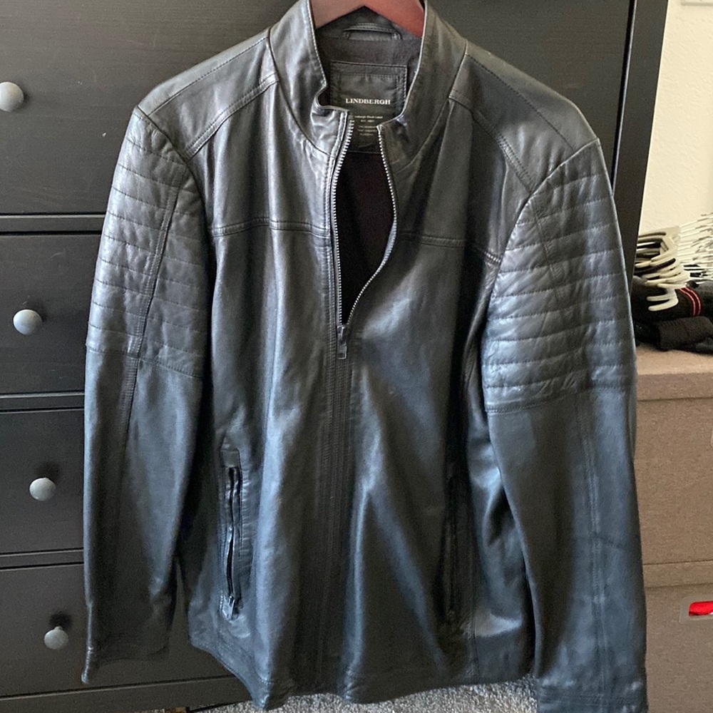Lindbergh Black Label Leather Bomber Men’s Large